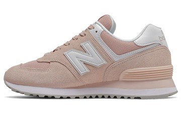 WMNS NEW BALANCE 574 SERIES PINK WHITE B WIDE