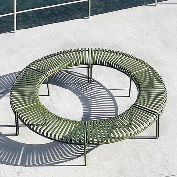 庭院休閒桌椅 北歐休閑公園椅庭院戶外鐵藝靠背長椅室外庭院廣場長條椅休閑凳子LL0092公司貨