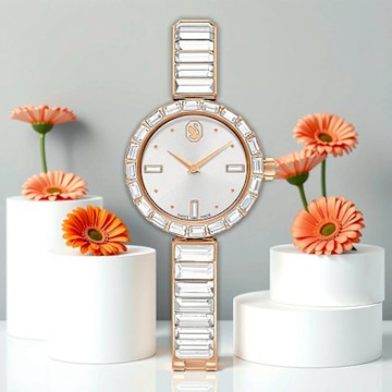 SWAROVSKI 施華洛世奇 Matrix Bangle 方形切割水晶手鐲式手錶 女錶 1212購物節 送禮推薦-25mm 5677484