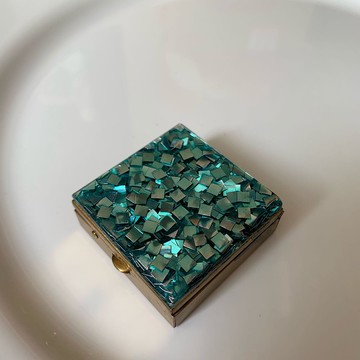 Vintage 亮片硬膠飾品盒