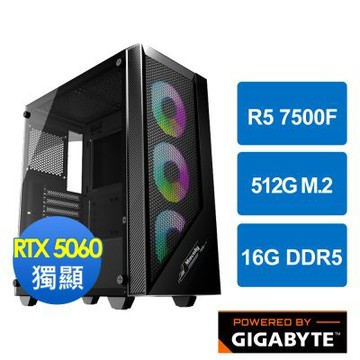 技嘉B650平台[光盟勇士]R5 7500F MPK/16G/RTX 5060/512G_M2