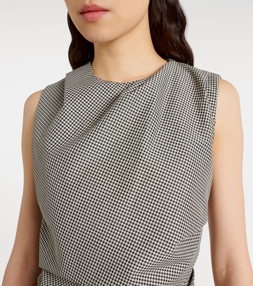 Róhe Checked wool-blend top