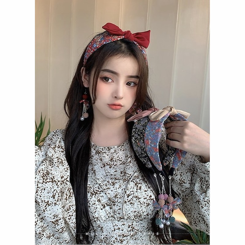 花柄リボンカチューシャ カチューシャ リボン ヘアアクセサリー ３カラー 通販 Lineポイント最大5 0 Get Lineショッピング