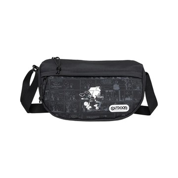 史努比SNOOPY-75週年船型側背包-黑