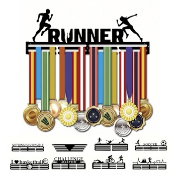 獎牌金屬收納架 展示架 壁掛架 吊牌 工作證 掛架 架子 運動獎牌 榮譽獎牌 體育 金牌架 馬拉松 跑步 運動 三鐵 橘魔法 現貨【BB8169】