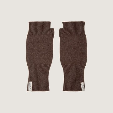 Strathberry - Westray Fingerless Cashmere Gloves - Brown