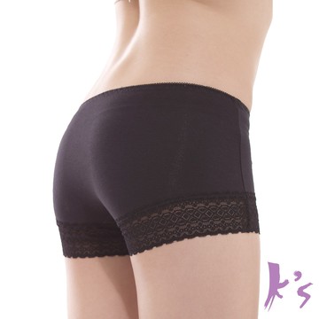 【K's凱恩絲】零束縛超柔涼感四角平口專利蠶絲內褲-黑