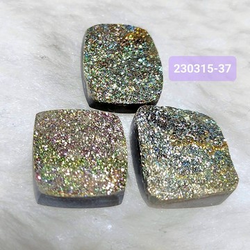 【土桑精品】彩虹黃鐵礦珠寶片230315-37&38號(共3)(Pyrite) ~對應太陽神經叢，提升自信、增加記憶，追求工作時使用