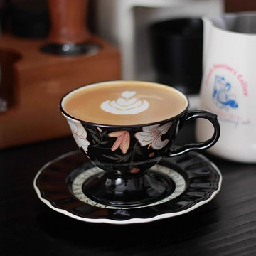 高顏值咖啡杯陶瓷高檔精致下午茶咖啡杯子小眾設計感咖啡杯碟套裝