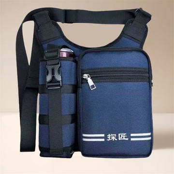 2025新款男士旅行小背包單肩斜挎休閑包方便時尚單品牛津布水杯包