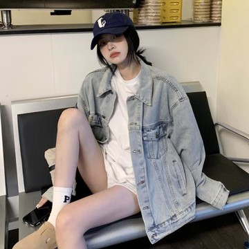潮牌設計感小眾上衣ins牛仔外套