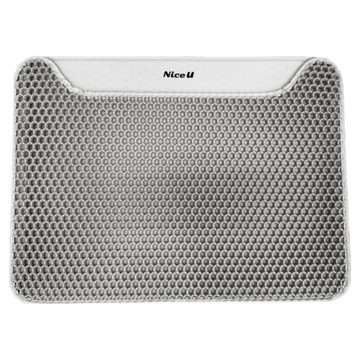 Nice u 毛樂趣 防滑可水洗貓砂墊 落砂墊  L  灰色  1個