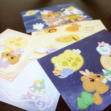 中秋小卡明信片 - 節日系列5-8