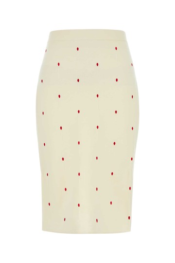 Bottega Veneta Embroidered Cotton Blend Skirt