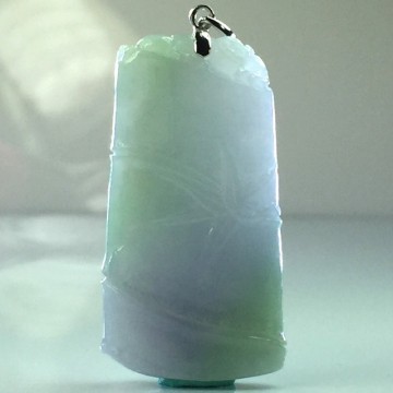 【森茂珠寶】緬甸天然翡翠A貨 春帶彩步步高升墜子 B995