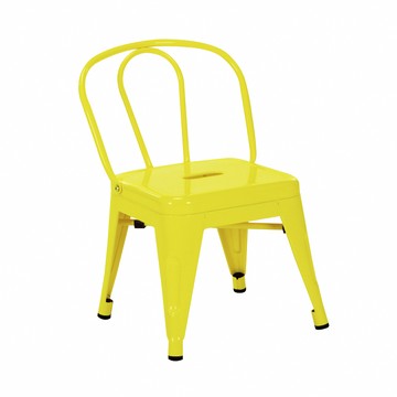 E-home Bambi班比全金屬多彩兒童餐椅-四色可選黃色