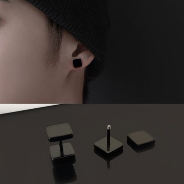 幾何圖案耳釘男士擰螺絲擰扣小耳骨釘2022年新款潮女耳環單只耳飾