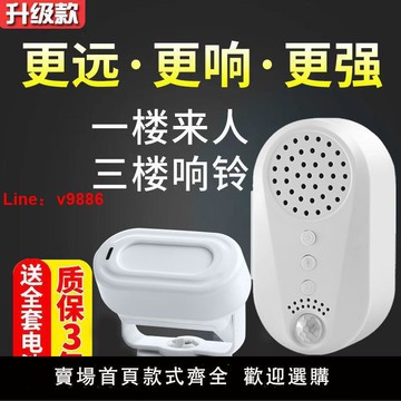 【台灣公司保固】分體式感應門鈴歡迎光臨感應器店鋪進門迎賓器家用紅外感應報警器
