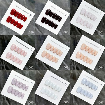 ➕純色美美噠💯定製純手工穿戴美甲純色係列顯白簡約高級穿戴甲假指甲貼純色穿戴甲 12CN