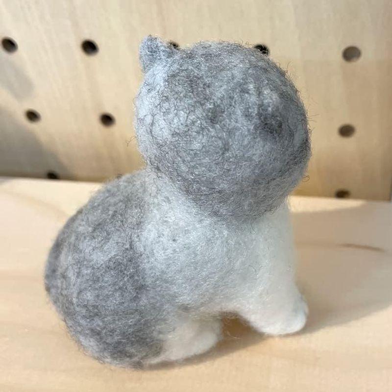 アクレーヌスターターキット付き エキゾチックショートヘア 子猫のマスコット手作りキット フェルト手芸 猫 ぬいぐるみ ワークショップ