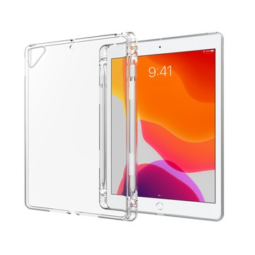 Apple Apple蘋果新iPad2018 Air1 Air2 Pro9.7吋 通用附筆槽TPU透明清水保護殼透明背蓋-BT200 iPad保護殼