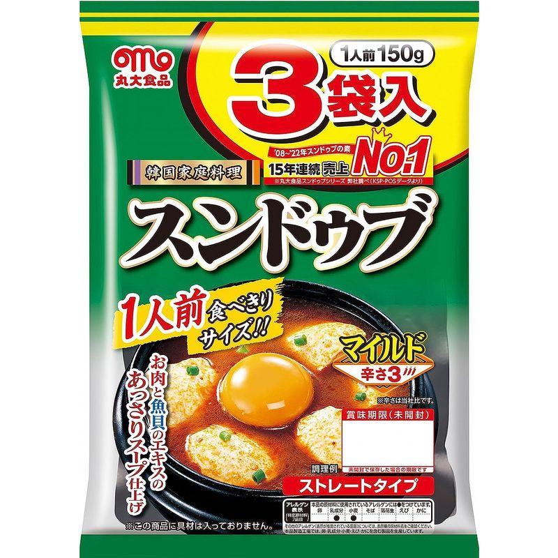 常温 丸大食品 スンドゥブ マイルド 3袋入 150g×3