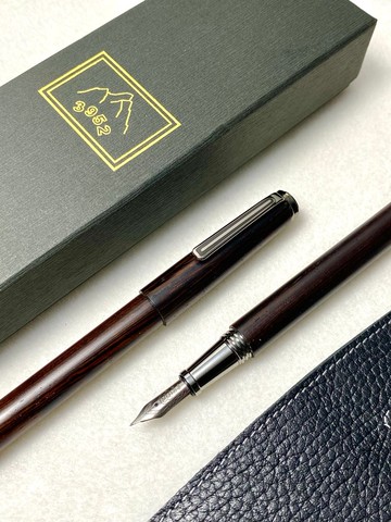 3952老山羊-陽竹林 鐵刀木 鈦尖刀尖(小唐刀)/書法鈦尖鋼筆