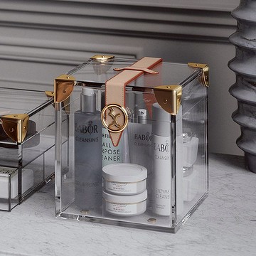 bencross 本心本來-正方形桌面收納盒-透明米色