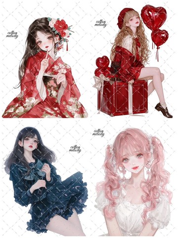 頑皮狗狗組合 / compact set / 25種設計各3張 / 人物貼紙