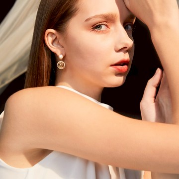 巴洛克復古耳環女925銀針圈圈氣質耳墜個性新款耳飾網紅耳釘