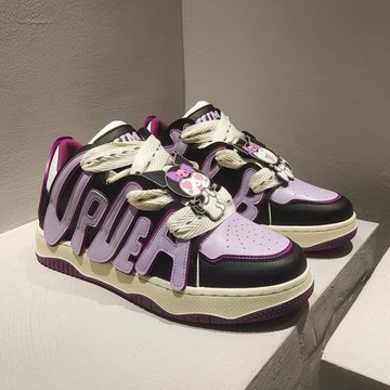 面包鞋男女潮鞋小眾設計高街款字母鞋子復古百搭運動休閑情侶板鞋