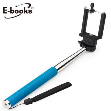 【文具通】E-books N15 七段伸縮6吋以下自拍桿+手機夾藍 E-IPB048BL【APP滿額下單10%點數(單一帳號最高5000點)】1/31止