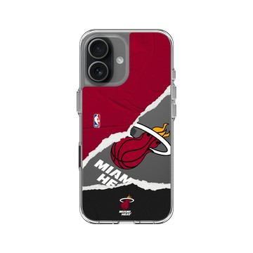 iPhone 17 Clear Case（相機按鈕） 透明 - NBA - 熱血系列-邁阿密熱火 Miami Heats - Sweat and Tears