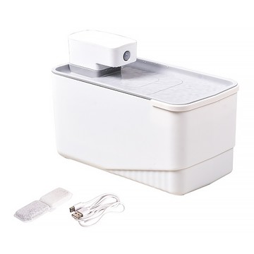 OUTSY 無線智能感應寵物飲水機 生物感應出水 無線方便使用 2.5L容水量  白色  1個