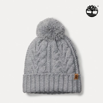 中性灰色絨毛球毛帽|A65U2052