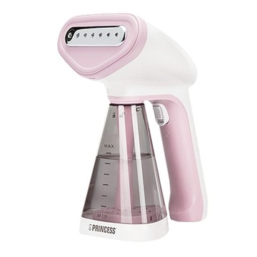 PRINCESS 荷蘭公主 手持式蒸氣掛燙機 1100瓦 260ml可拆卸水箱  332846P  白色 + 粉色