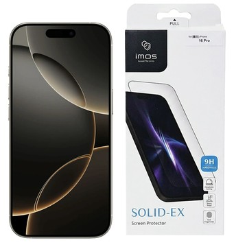 imos 2.5D點膠霧面超細黑邊強化玻璃貼  iPhone 16 Pro  1個