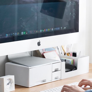 電腦增高架 電腦增高架桌面收納盒雜物辦公桌置物架收納神器電腦架子增高底座【xy220】