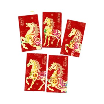 👑紅包優選🛒【6個裝】2026馬年新款紅包創意春節磨砂利是封卡通生肖通用過新年壓歲包袋SFR