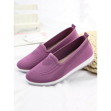 淺口休閑老北京布鞋女春夏新款圓頭平跟軟底鞋透氣中老年媽媽單鞋