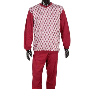 BURBERRY 巴寶莉 經典格紋保暖休閒家居服套組-紅色