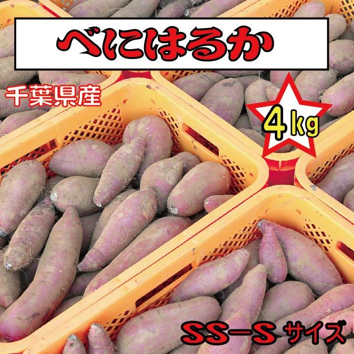 さつまいも 千葉県産 べにはるか 約4kg SS-Sサイズ土付き