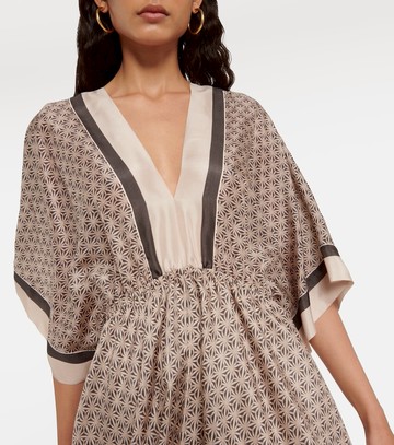 Brunello Cucinelli Printed silk kaftan