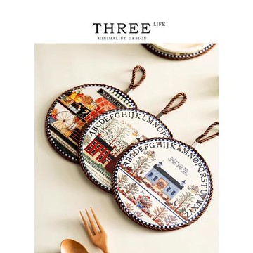 Tlife·Fairy·餐墊復古陶瓷隔熱墊耐高溫防燙家用砂鍋墊 | 童話