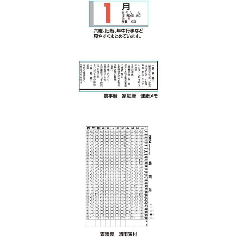 2024年壁掛けカレンダー メモ付文字月表 (50冊)