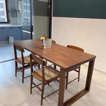 免運 附發票 超低價 工廠直銷 北歐加厚莫比恩同款實木餐桌日式簡約家用小戶型長桌實木工作臺 快速發貨