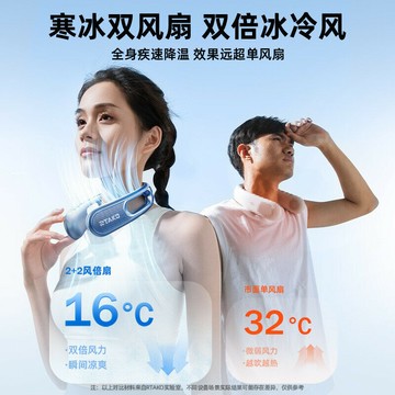 Rtako新款USB掛脖風扇無葉戶外靜音充電小電風扇迷你掛脖風扇青少年戶外降溫風扇