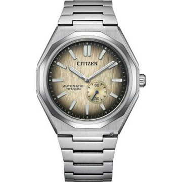 CITIZEN 星辰錶 Zenshin 60 超級鈦小秒針自動上鍊機械錶 男錶-40.5mm灰 NK5020-58P