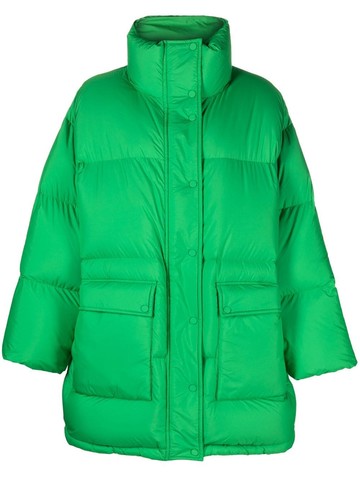 STAND STUDIO - mid-length Edna coat - women - Polyester/Polyester - 34 - Green