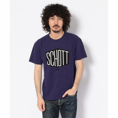 ショット Hexagon Logo T Shirt ヘキサゴン ロゴtシャツ メンズ Purple S Schott 通販 Lineポイント最大get Lineショッピング